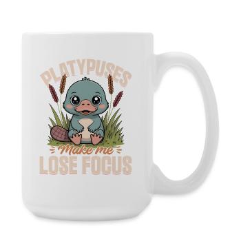 Esthétique amusante Kawaii Platypus - Grande tasse 440 ml - blanc - Droite