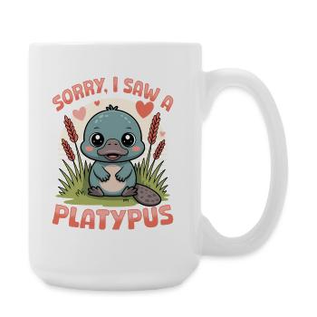 Esthétique amusante Kawaii Platypus - Grande tasse 440 ml - blanc - Droite