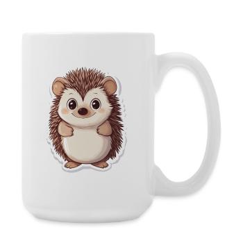 Hérisson - Grande tasse 440 ml - blanc - Droite