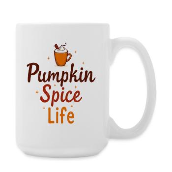 Pumpkin Spice Life Kürbis Gewürz - Große Tasse 440 ml - Weiß - Rechts