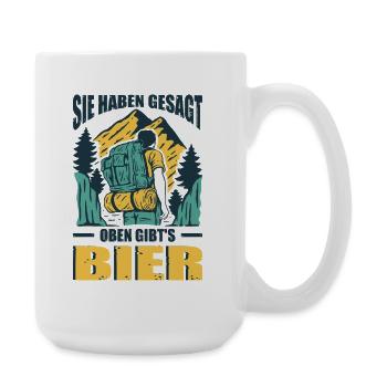 Hiking Sayings Hiker Hiking Outfits - Large Mug 440 ml - white - Right