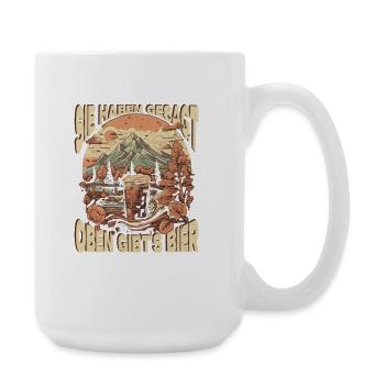 Wandern Sprüche Wanderer Wanderoutfits - Große Tasse 440 ml - Weiß - Rechts