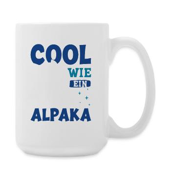 Alpaka Fan COOL WIE EIN ALPAKA Lama Lustig - Große Tasse 440 ml - Weiß - Rechts
