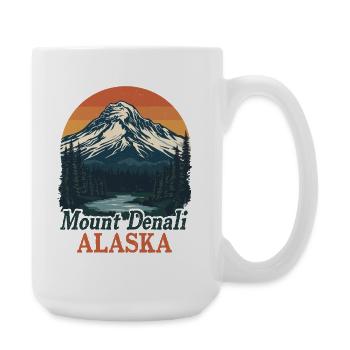 Denali Alaskas Berglandschaft - Große Tasse 440 ml - Weiß - Rechts