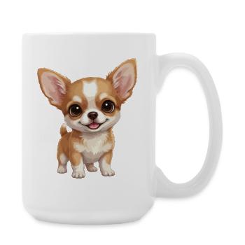 Cute big-eyed Chihuahua puppy - Large Mug 440 ml - white - Right