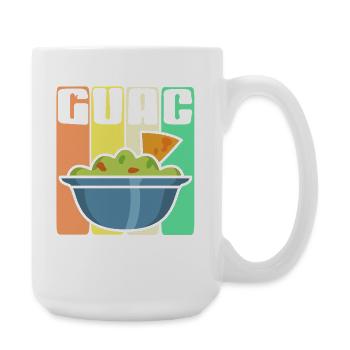 Guac Bowl With Chip Retro Style Humor - Große Tasse 440 ml - Weiß - Rechts