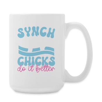 Natation synchronisée Natation artistique Sports nautiques - Grande tasse 440 ml - blanc - Droite
