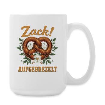 Pretzel Bavaria habillé jolie bière bavaroise - Grande tasse 440 ml - blanc - Droite