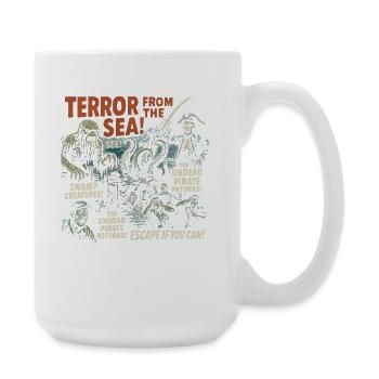 Terror from the Sea Horror Movie Poster Halloween - Large Mug 440 ml - white - Right