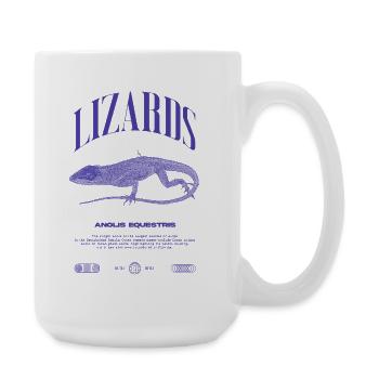 Kubanischer Ritter Anole Reptilienhalter Eidechse - Große Tasse 440 ml - Weiß - Rechts