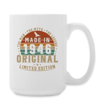 1946 Vintage Rétro Cadeau D'anniversaire - Grande tasse 440 ml - blanc - Droite