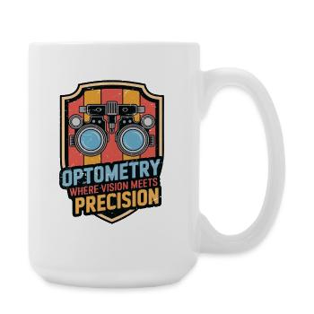 Optometry Where Vision Meets Eye Doctor Optician - Große Tasse 440 ml - Weiß - Rechts
