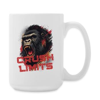 Crush Limits - Gorilla Motivation - Große Tasse 440 ml - Weiß - Rechts