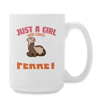 Juste une fille et son furet - Grande tasse 440 ml - blanc - Droite