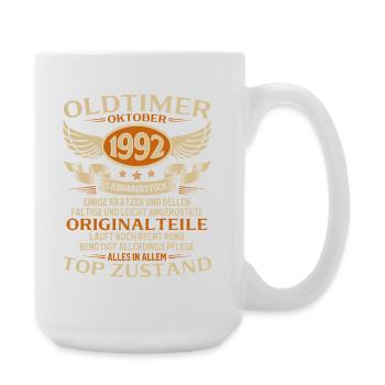 33rd Birthday Gift Classic Car October 1992 - Large Mug 440 ml - white - Right