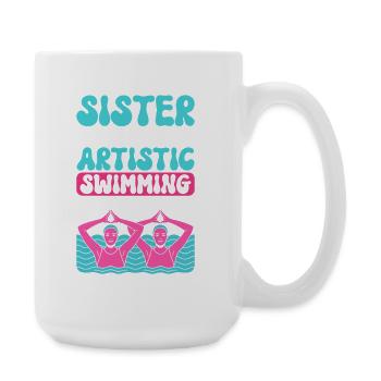 Synchronschwimmen Kunstschwimmen Wassersport - Große Tasse 440 ml - Weiß - Rechts