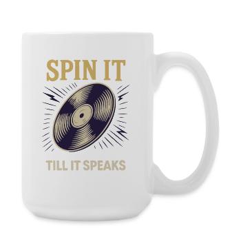 Spin It Till It Speaks Vinyl Record Lovers - Large Mug 440 ml - white - Right