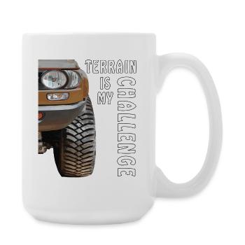 AUTO TERRAIN IS MY CHALLENGE - Große Tasse 440 ml - Weiß - Rechts