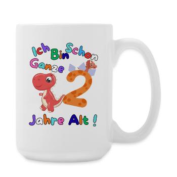 Birthday Design–I'm Whole 2 Years Old - Large Mug 440 ml - white - Right
