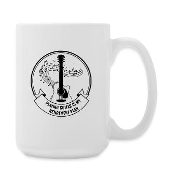Guitar Retirement Humor Quote - Large Mug 440 ml - white - Right