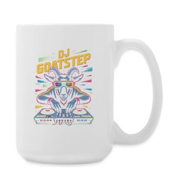 DJ Goatstep Ziege Rave EDM Dubstep Vibes - Große Tasse 440 ml - Weiß - Rechts