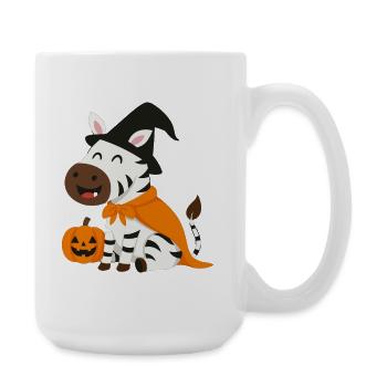Halloween Zebra - Große Tasse 440 ml - Weiß - Rechts