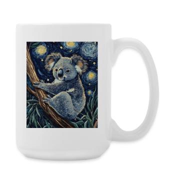 Koala Australien Van Gogh Style Starry Night - Große Tasse 440 ml - Weiß - Rechts