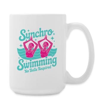 Synchronschwimmen Kunstschwimmen Wassersport - Große Tasse 440 ml - Weiß - Rechts