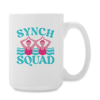 Synchronschwimmen Kunstschwimmen Wassersport - Große Tasse 440 ml - Weiß - Rechts