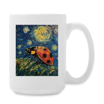 Coccinelle Van Gogh Style Nuit étoilée - Grande tasse 440 ml - blanc - Droite