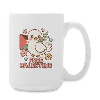 Palestine Libre - Free Palestine - Large Mug 440 ml - white - Right