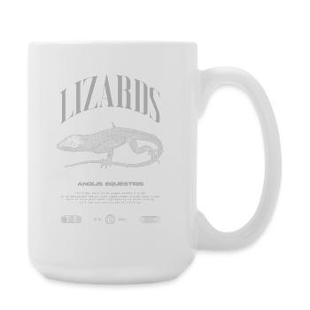 Kubanischer Ritter Anole Reptilienhalter Eidechse - Große Tasse 440 ml - Weiß - Rechts