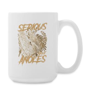 Ernsthaft über den kubanischen Ritter Anolis Reptilienhalter - Große Tasse 440 ml - Weiß - Rechts