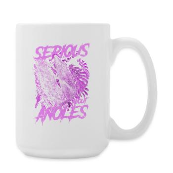 Ernsthaft über den kubanischen Ritter Anolis Reptilienhalter - Große Tasse 440 ml - Weiß - Rechts