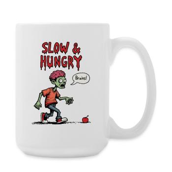 Slow & Hungry Zombie Comic - Large Mug 440 ml - white - Right