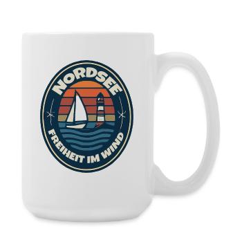 Rêve de navigation La liberté dans le vent - Grande tasse 440 ml - blanc - Droite