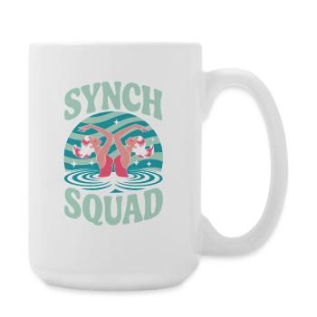 Synchronschwimmen Kunstschwimmen Wassersport - Große Tasse 440 ml - Weiß - Rechts