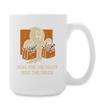 Ici, pour les friandises, pas le tour Ghost Halloween - Grande tasse 440 ml - blanc - Droite