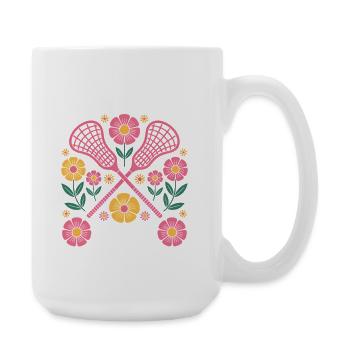 Lacrosse Disant Fille Drôle Lacrosse Cadeau - Grande tasse 440 ml - blanc - Droite