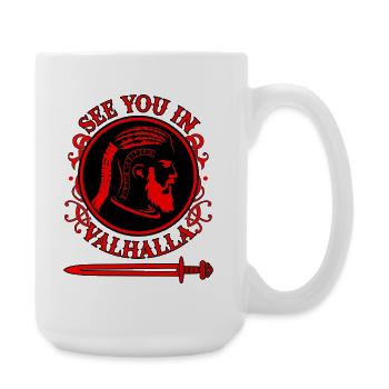 Rendez-vous au Valhalla Warrior - Grande tasse 440 ml - blanc - Droite