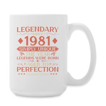 1981 Vintage Born Vintage - 45ème anniversaire - Grande tasse 440 ml - blanc - Droite
