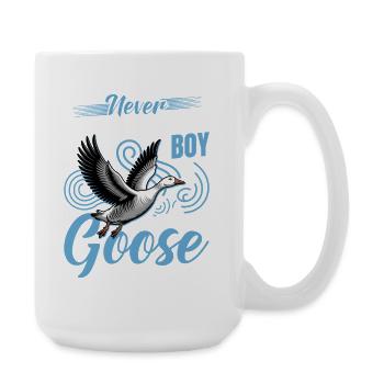 Funny Bird Goose - Große Tasse 440 ml - Weiß - Rechts