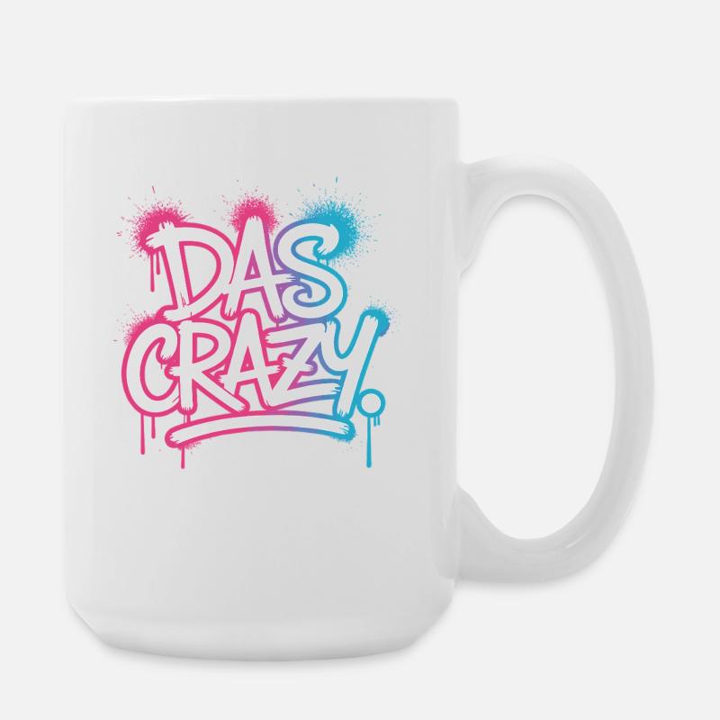 Das Crazy Jugendsprache Insider Meme Cool Verrückt - Große Tasse 440 ml - Weiß