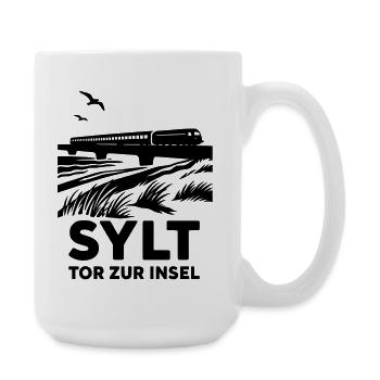 sylt tor zur insel - Große Tasse 440 ml - Weiß - Rechts