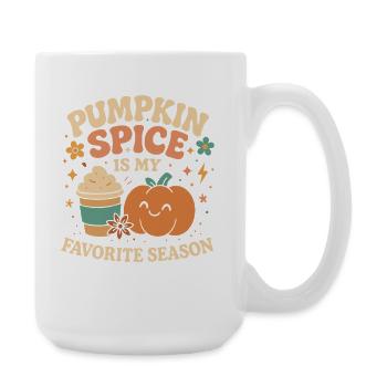 Pumpkin Spice Is My Favorite Season funny coffee - Grande tasse 440 ml - blanc - Droite