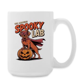 Spuk Foxred  Lab Halloween Hund - Große Tasse 440 ml - Weiß - Rechts