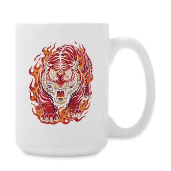 Fire Tiger Spirit Design - Grande tasse 440 ml - blanc - Droite