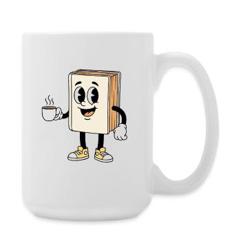 Livre de bande dessinée Amateur de café Lecture - Grande tasse 440 ml - blanc - Droite
