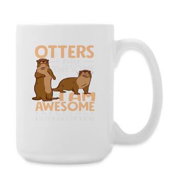 Loutre de mer dessin animé Je suis génial - Grande tasse 440 ml - blanc - Droite