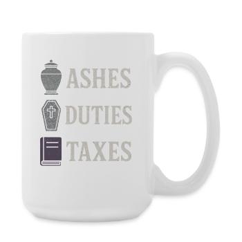 Corpse Science Dark Humor Death Positive - Large Mug 440 ml - white - Right